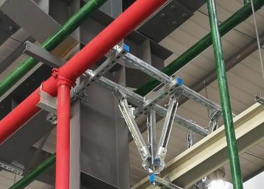 城西该抗震支架的整体式支吊架结构协调性好